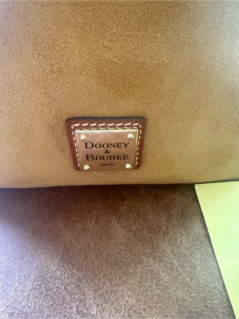 Dooney & Bourke Suede Crossbody with Leather Trim Letter Carrier NWT - Picture 7 of 9